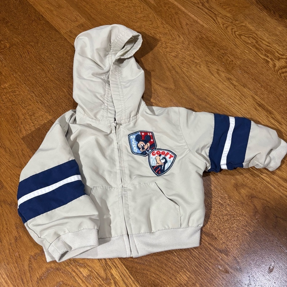 vintage Disney Mickey and Goofy  zip up baby jacket size 6-9 months